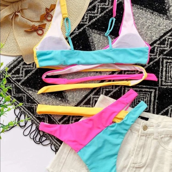 Neon Colorblock bikini 👙 - Picture 4 of 4